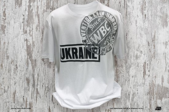 Футболка “УкраїнаWBC” біла з принтом